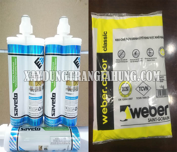 Keo ron khác bột chà ron