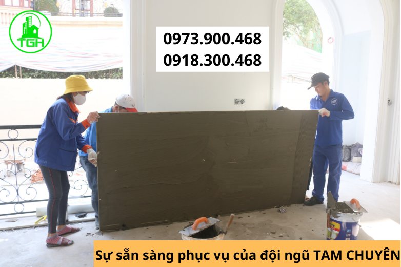 Ốp lát gạch bằng keo
