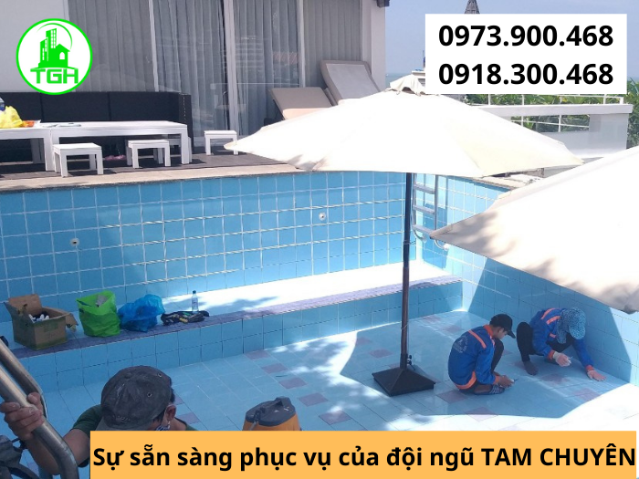 Dịch vụ ron hồ bơi tại HCM