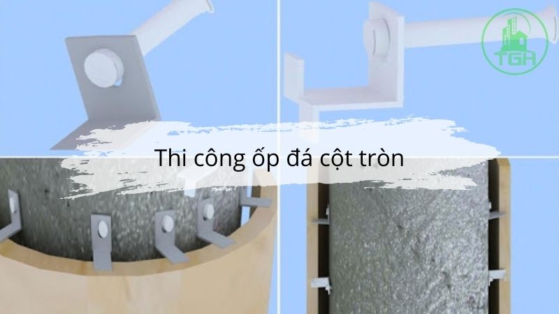 Thi Công Ốp Đá Cột Tròn