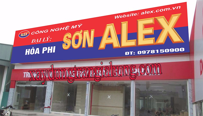 Sơn dầu trên Alu bảng hiệu