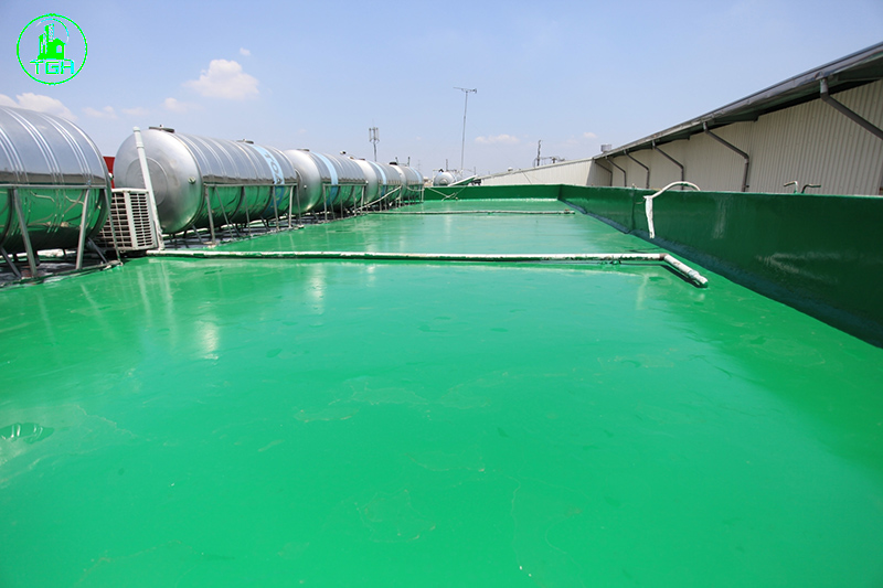 sàn mái khi chống thấm bằng sơn epoxy